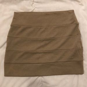 TAUPE MINI SKIRT
